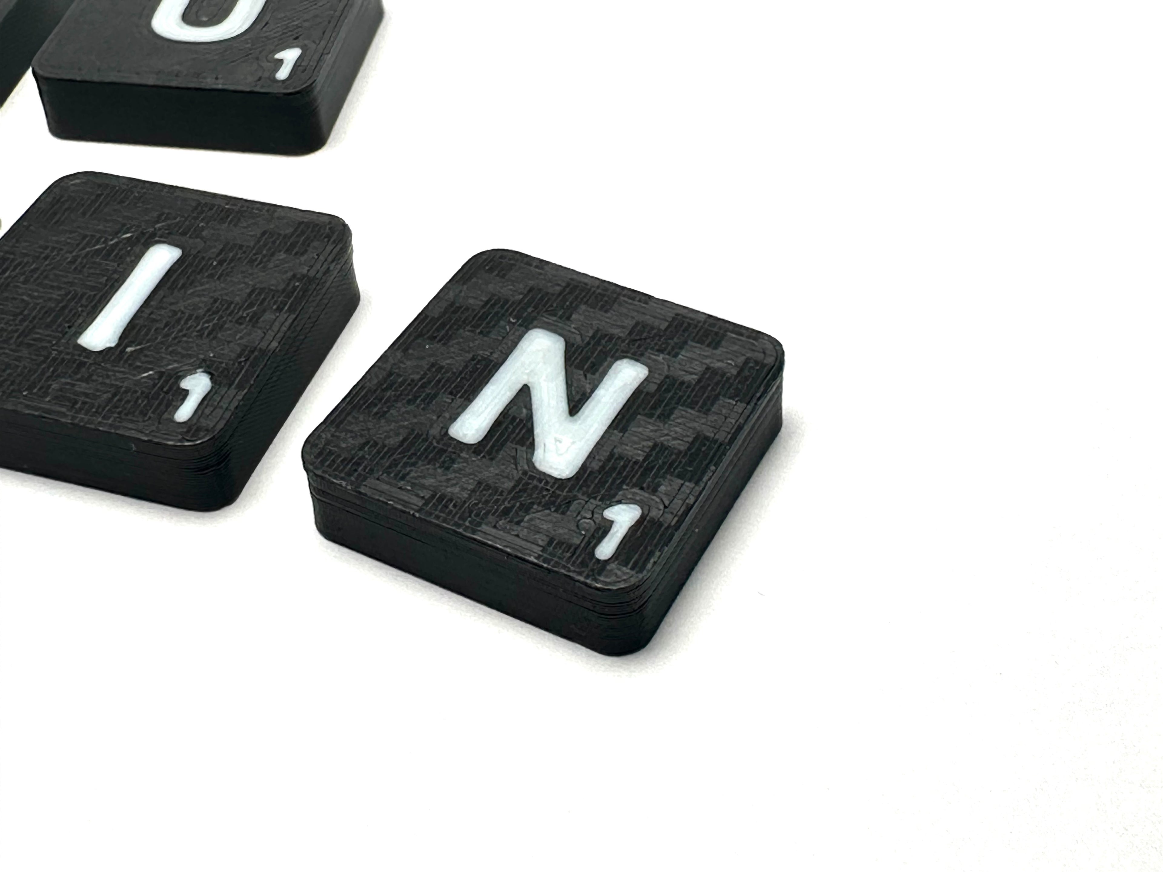 Carbon Fibre Effect Tile Set
