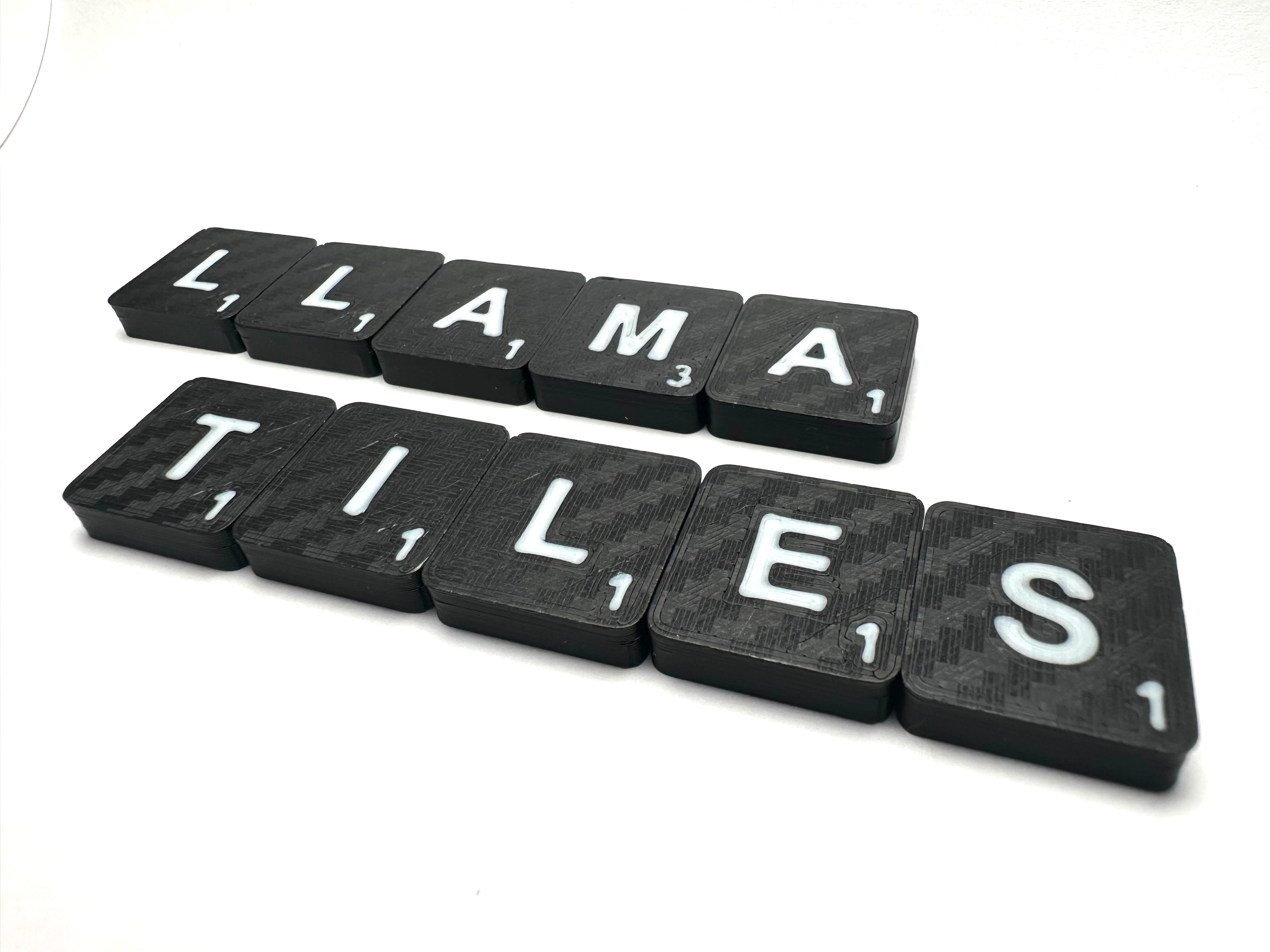 Carbon Fibre Effect Tile Set